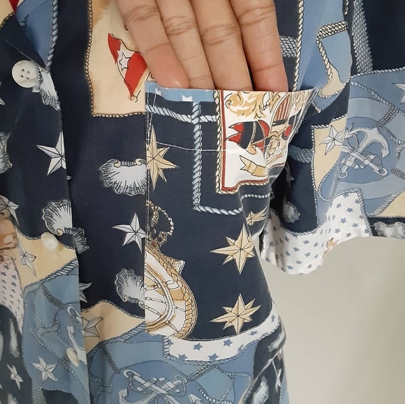 Vintage Sailors blue button up - Picture 3 of 5